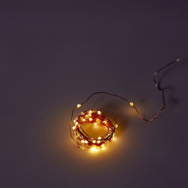Luminous Bright String Light (Outdoor Battery) - Copper, 600cm (L)