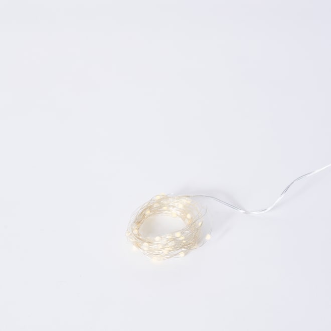 Luminous Bright String Light (Outdoor Battery) - Silver, 600cm (L)