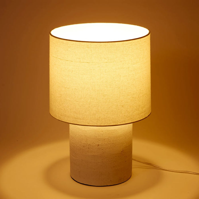 Ashanti (DS) Table Lamp - White, 39cm (H)