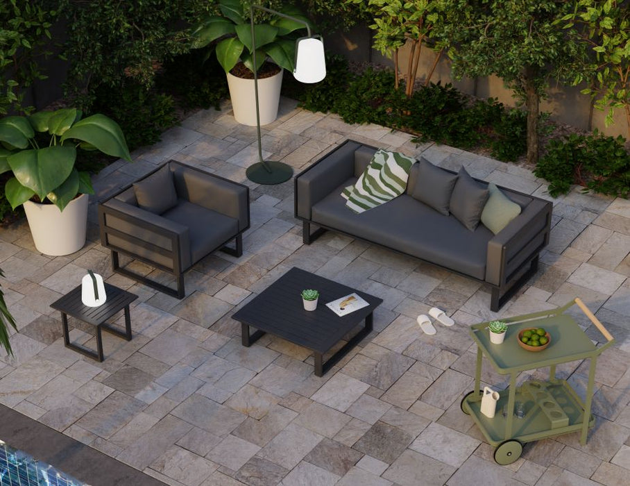 Vivara Outdoor Coffee Table - 85x85cm - Charcoal