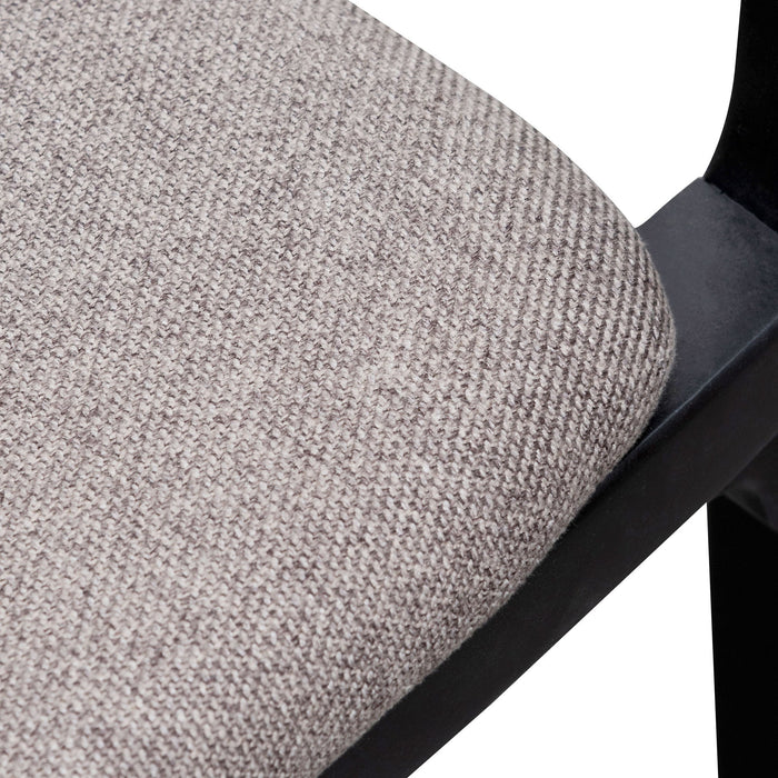Madeline Fabric Armchair - Caramel Grey with Black Legs