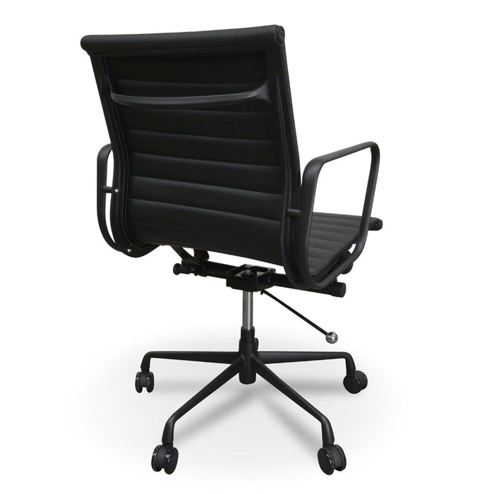 COC121 PU Leather Office Chair - Full Black