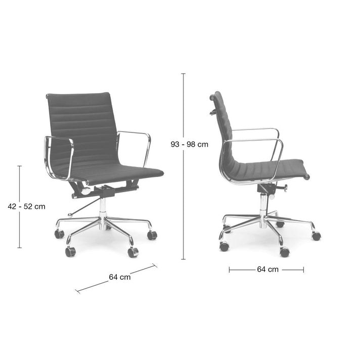 COC111 Leather Office Chair - White