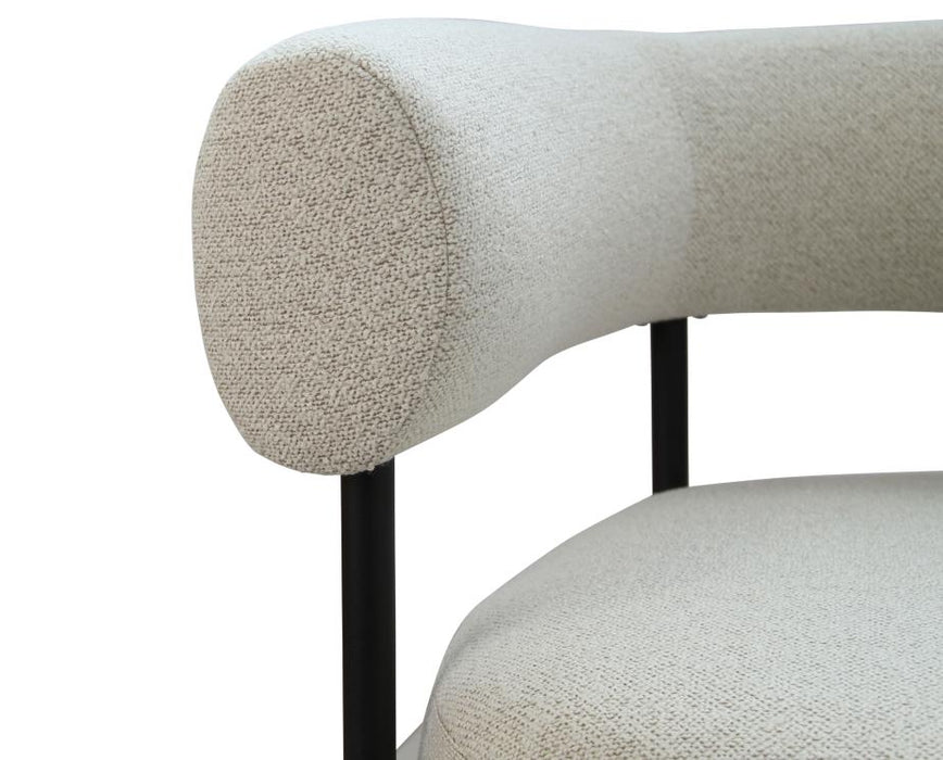 Marlowe Occasional Chair - Black Legs - Ivory Cream Fabric