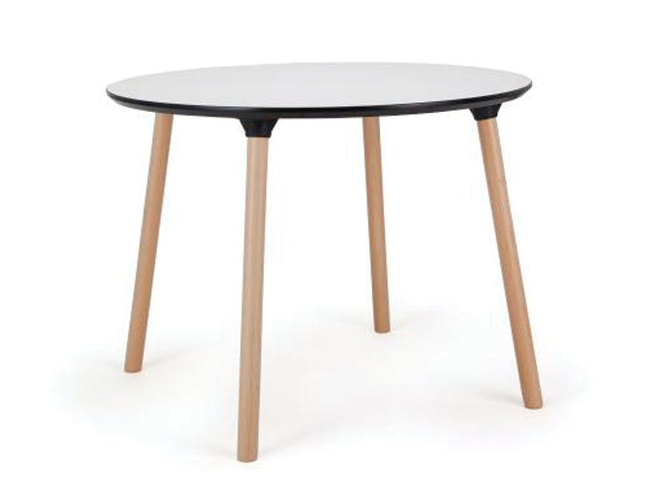 Massa Table Round 100cm Diameter Natural Ash Legs / White