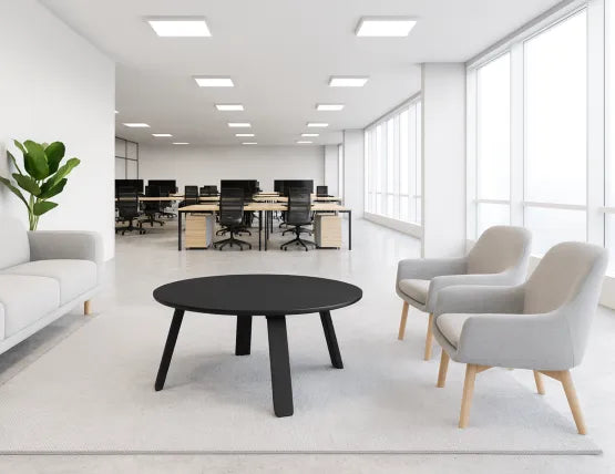 Mateo Coffee Table - Round - Black Ash - 90cm