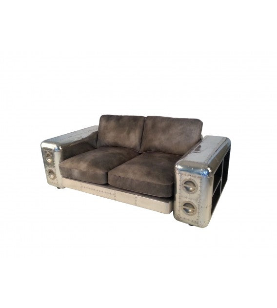 Maverick Aluminium Aviator Lounge With In-Built Storage - 3 Seat