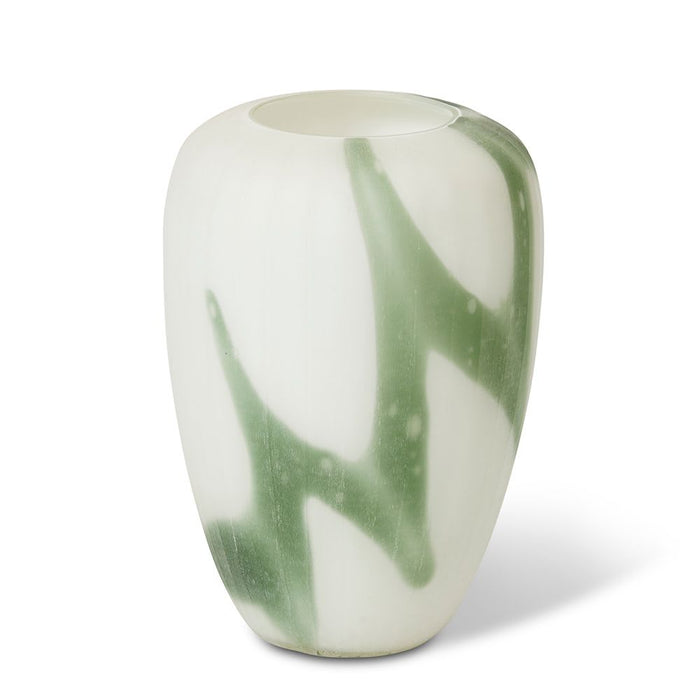 Ziona Vase - White/Green, 30cm (H)