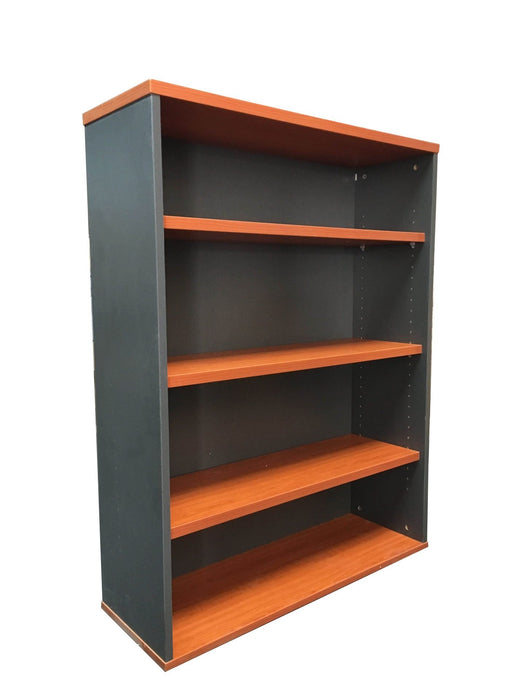 Rapid Worker Bookcase - 1200mm H x 900mm W x 315mm D  - Cherry & Ironstone