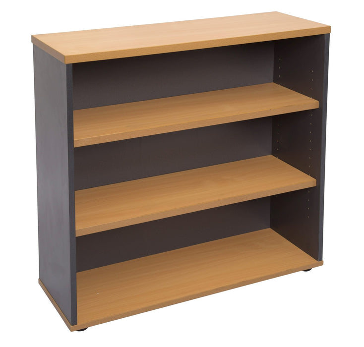 Rapid Worker Bookcase - 900mm H x 900mm W x 315mm D  - Beech & Ironstone