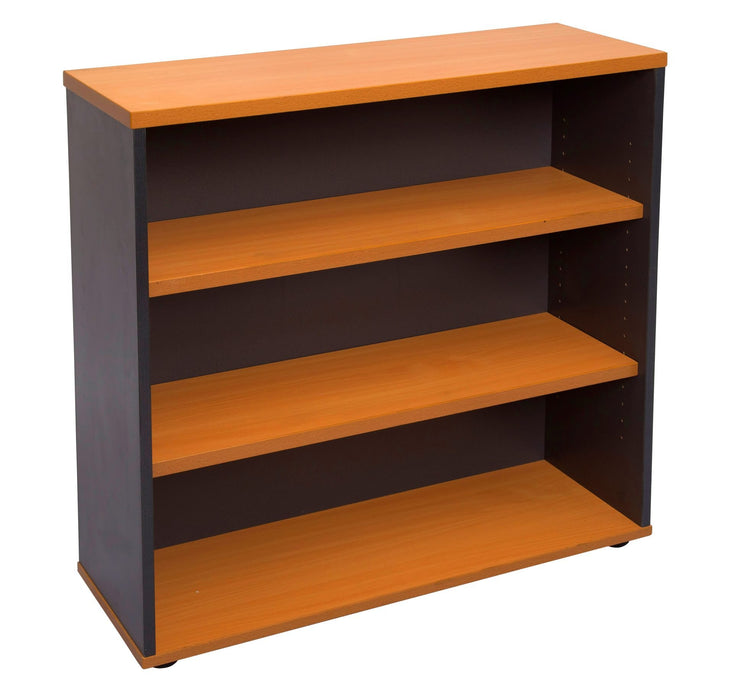 Rapid Worker Bookcase - 900mm H x 900mm W x 315mm D  - Cherry & Ironstone