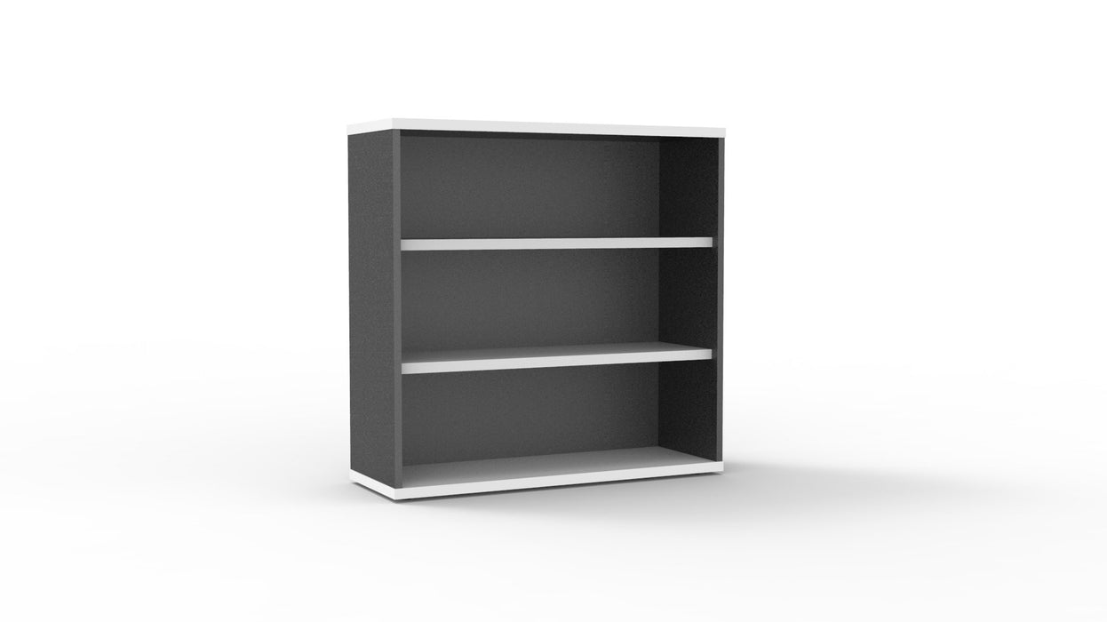 Rapid Worker Bookcase - 900mm H x 900mm W x 315mm D  - Natural White & Ironstone