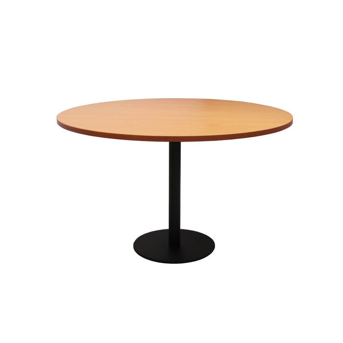 Estilo Round Table - 1200mm Dia - Beech - Black P/C