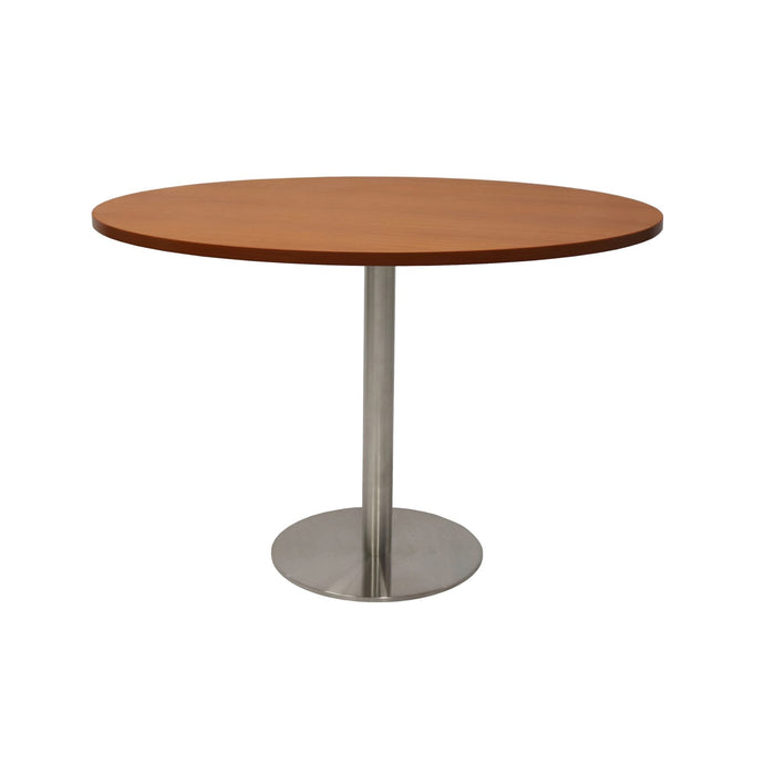 Estilo Round Table - 1200mm Dia - Cherry - Stainless Steel
