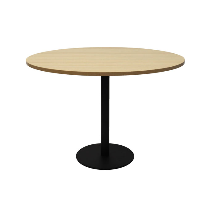 Estilo Round Table - 1200mm Dia - Natural Oak - Black P/C