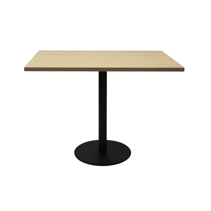 Estilo Square Meeting Table - Natural Oak & Black Satin Base