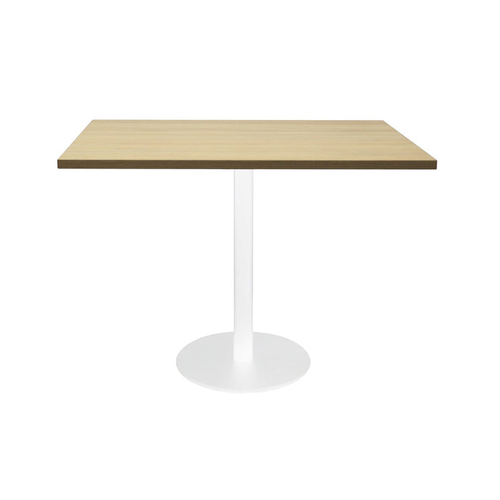Estilo Square Meeting Table - Natural Oak & White Satin Base