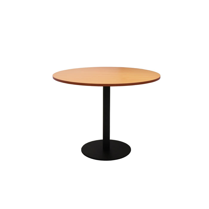 Estilo Round Table - 900mm Dia - Beech - Black P/C