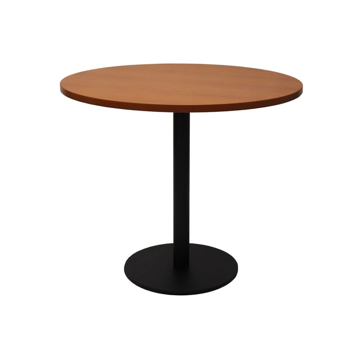 Estilo Round Table - 900mm Dia - Cherry - Black P/C