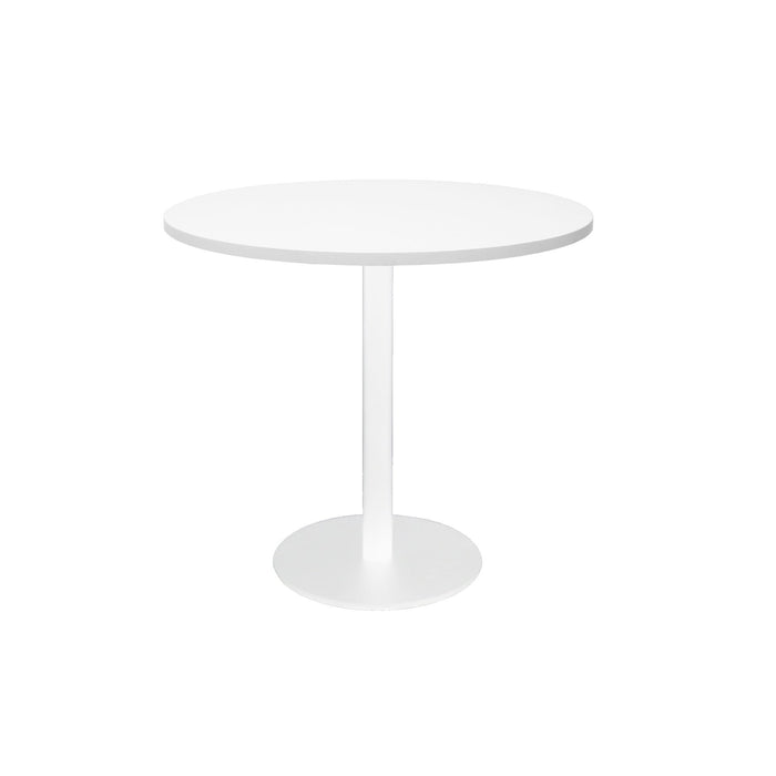 Estilo Round Table - 900mm Dia - Natural White - White P/C