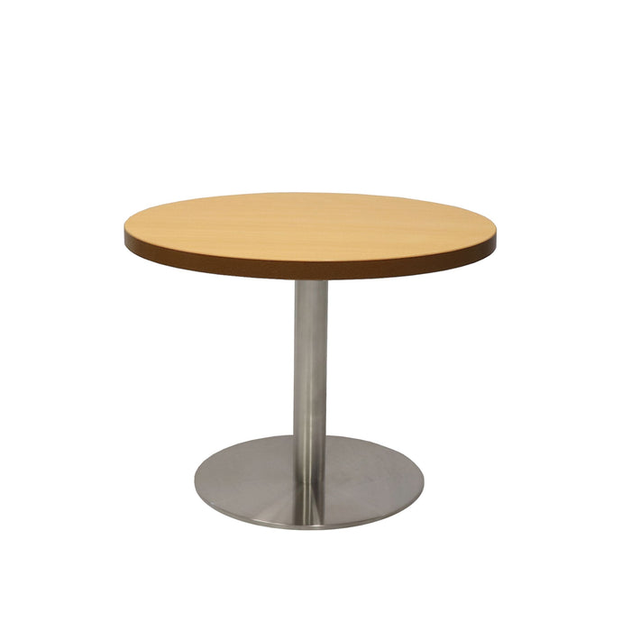 Estilo Round Coffee Table - Beech - Stainless Steel