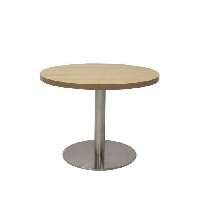 Estilo Round Coffee Table - Natural Oak - Stainless Steel