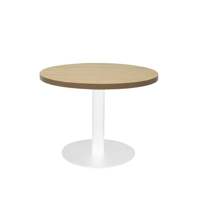 Estilo Round Coffee Table - Natural Oak - White P/C
