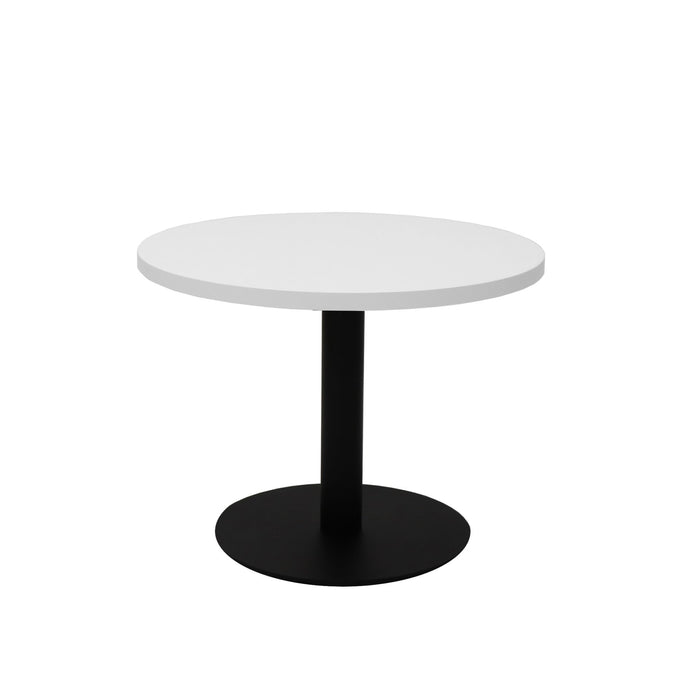 Estilo Round Coffee Table - Natural White - Black P/C