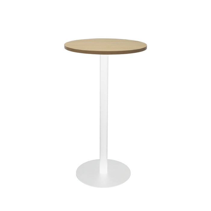 Estilo Round Dry Bar Table - Natural Oak - White P/C