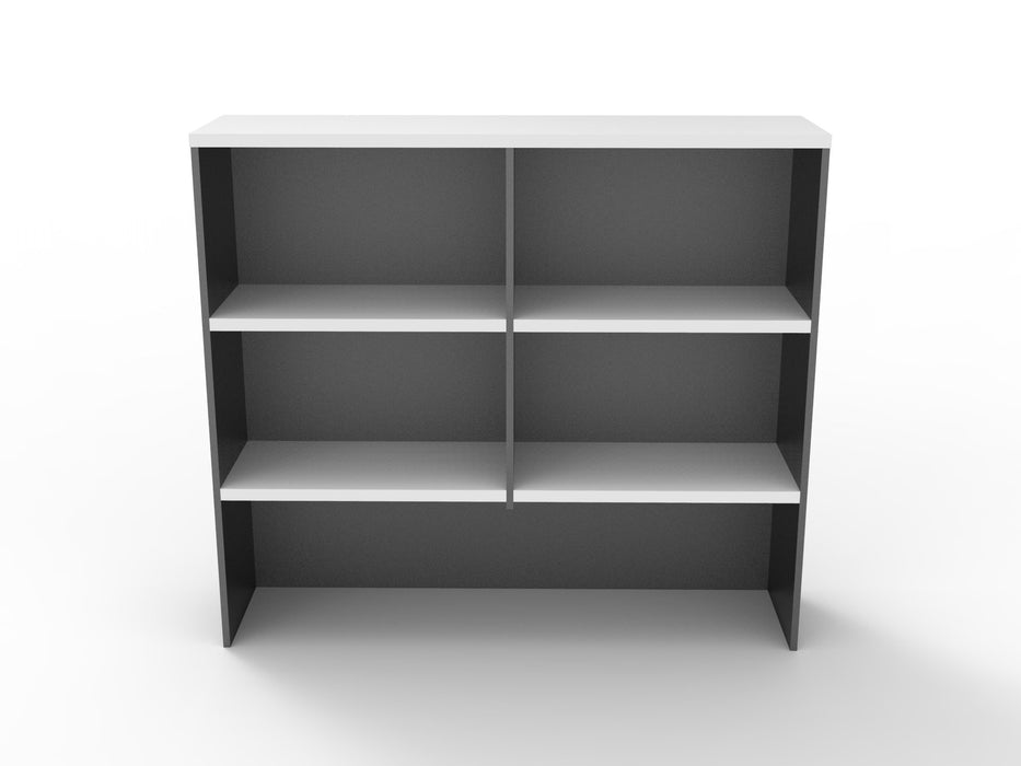 Rapid Worker Hutch - 1200mm W x 1070mm H x 315mm D - Natural White & Ironstoen