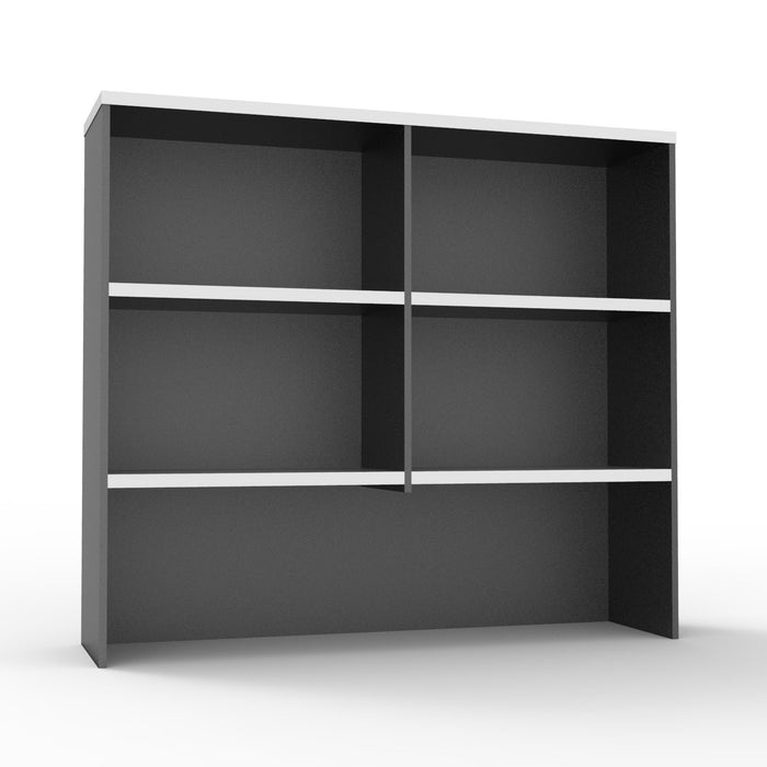 Rapid Worker Hutch - 1500mm W x 1070mm H x 315mm D - Natural White & Ironstoen