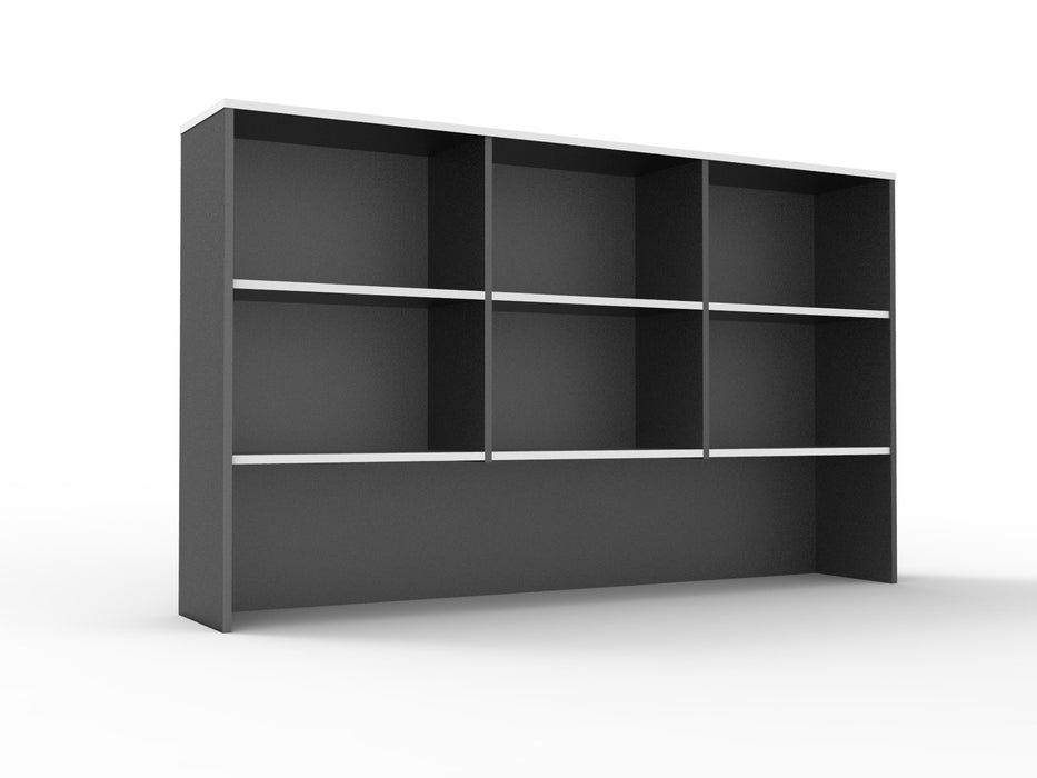Rapid Worker Hutch - 1800mm W x 1070mm H x 315mm D - Natural White & Ironstoen