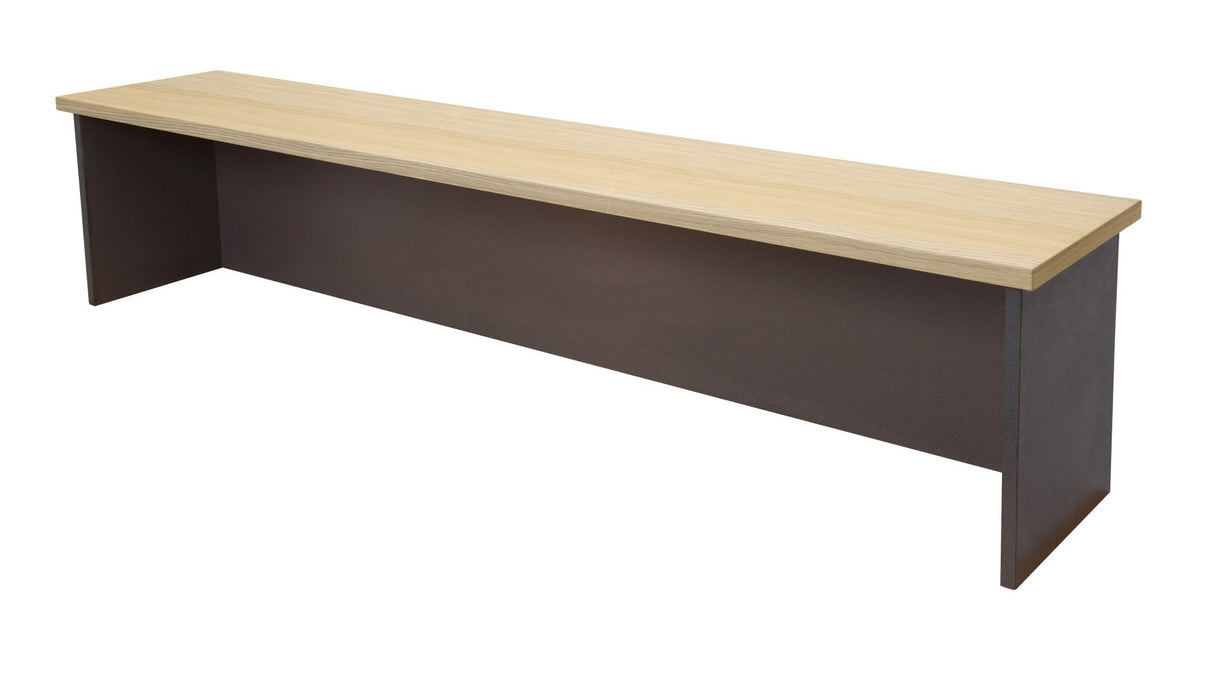 Rapid Worker Hob - 1500mm W x 350mm D x 400mm H - Natural Oak & Ironstone