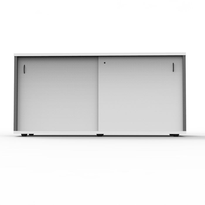 Rapid Worker Credenza - 1500mm W x 450mm D x 730mm H - Natural White & Ironstone
