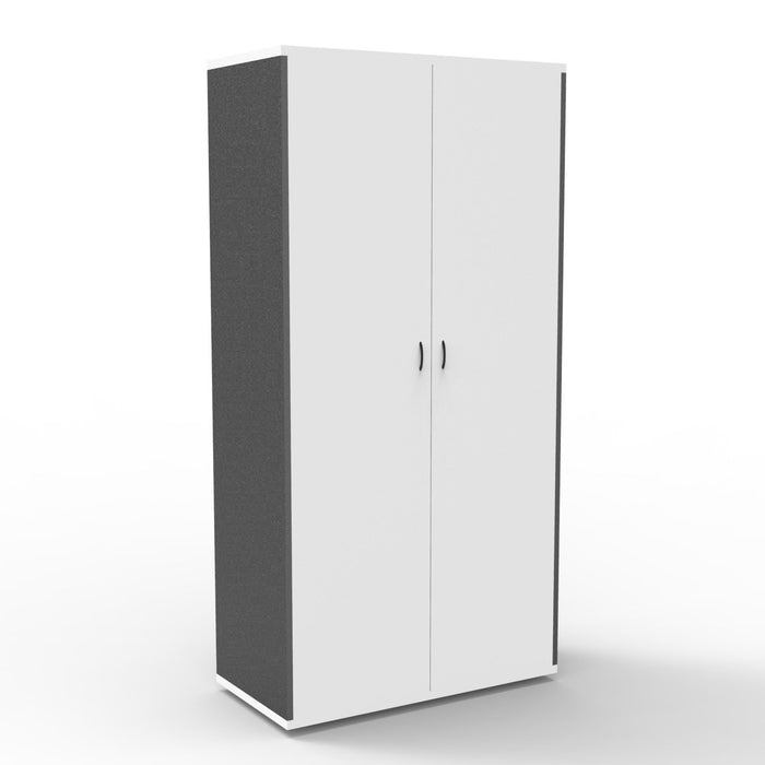 Rapid Worker Lockable Cupboard - Natural White & Ironstone