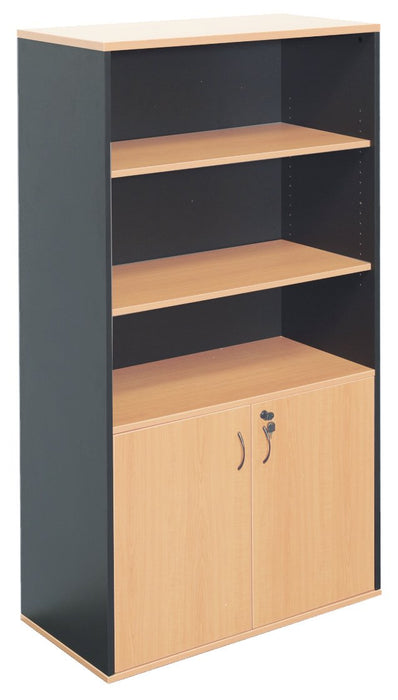 Rapid Worker Lockable Wall Unit - Beech & Ironstone