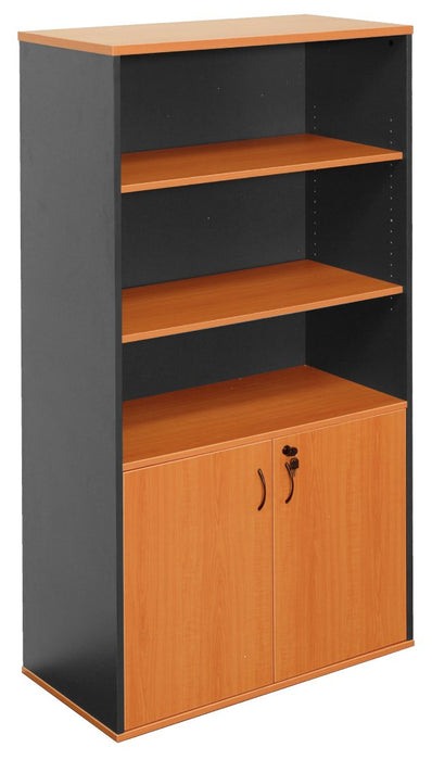Rapid Worker Lockable Wall Unit - Cherry & Ironstone