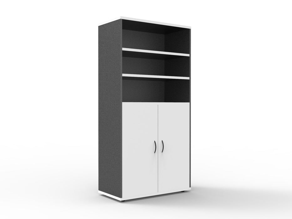 Rapid Worker Lockable Wall Unit - Natural White & Ironstone