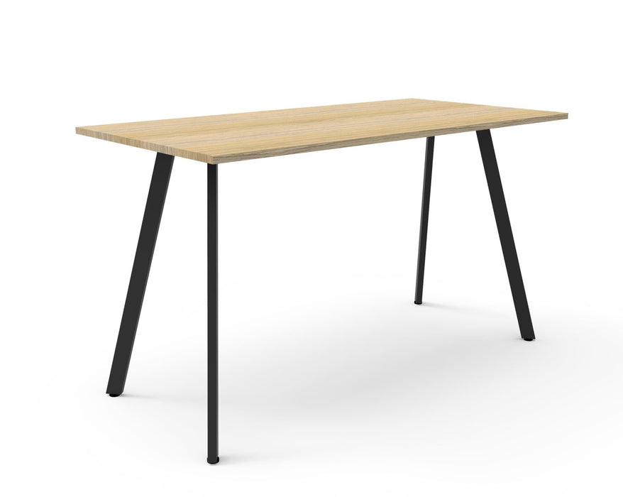 Eternity High Bar Table - 1800mm W x 900mm D x 1050mm H - Natural Oak Top/Black Satin Base