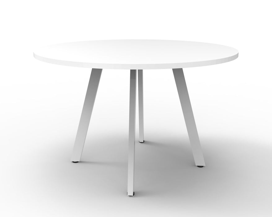 Eternity Round Table - 1200mm Dia - Natural White - White P/C