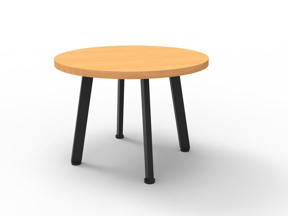 Eternity Round Coffee Table - 600mm Dia x 450mm H - Beech - Black P/C