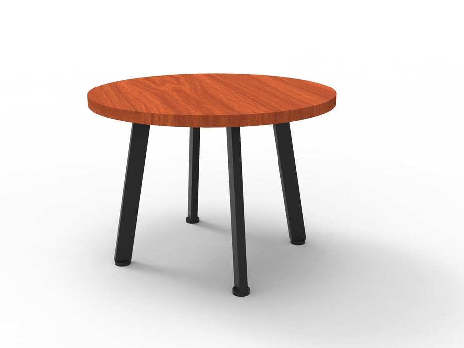Eternity Round Coffee Table - 600mm Dia x 450mm H - Cherry - Black P/C