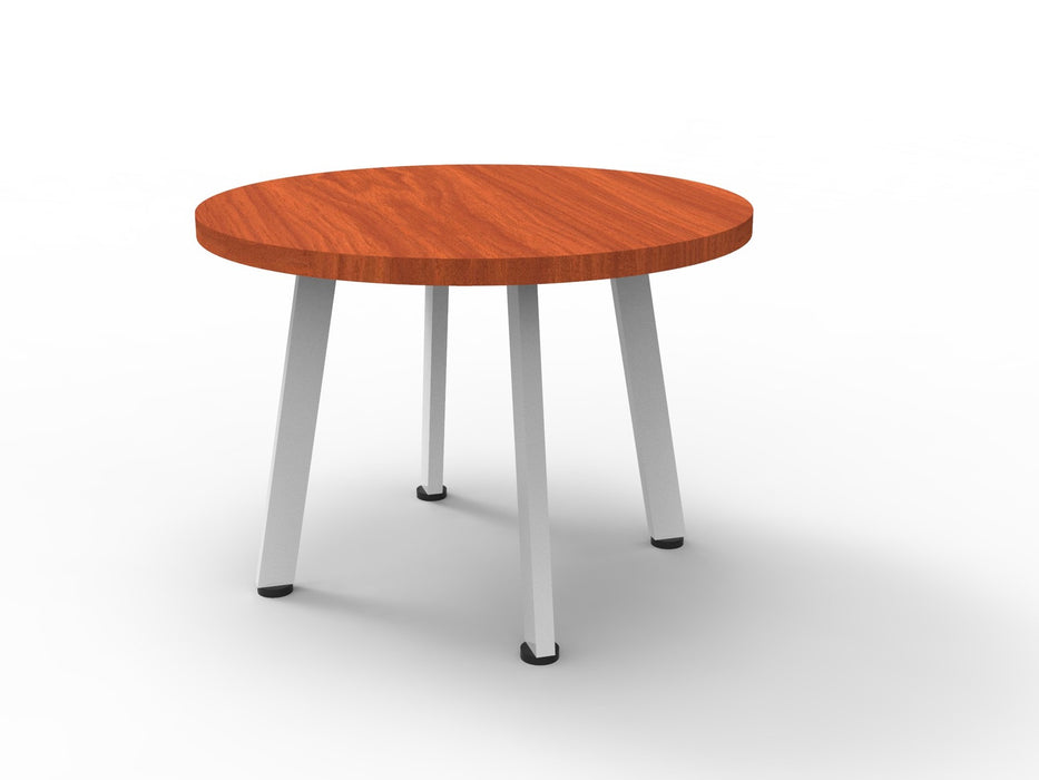 Eternity Round Coffee Table - 600mm Dia x 450mm H - Cherry - White P/C