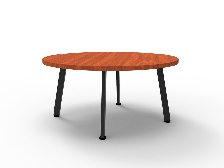 Eternity Round Coffee Table - 900mm Dia x 450mm H - Cherry - Black P/C
