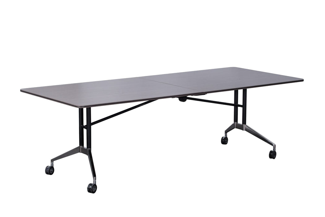 Rapid Edge Folding Meeting & Boardroom Table - Driftwood Top