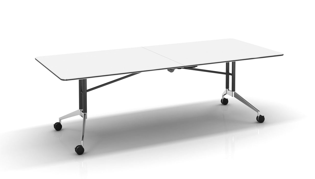 Rapid Edge Folding Meeting & Boardroom Table - Natural White