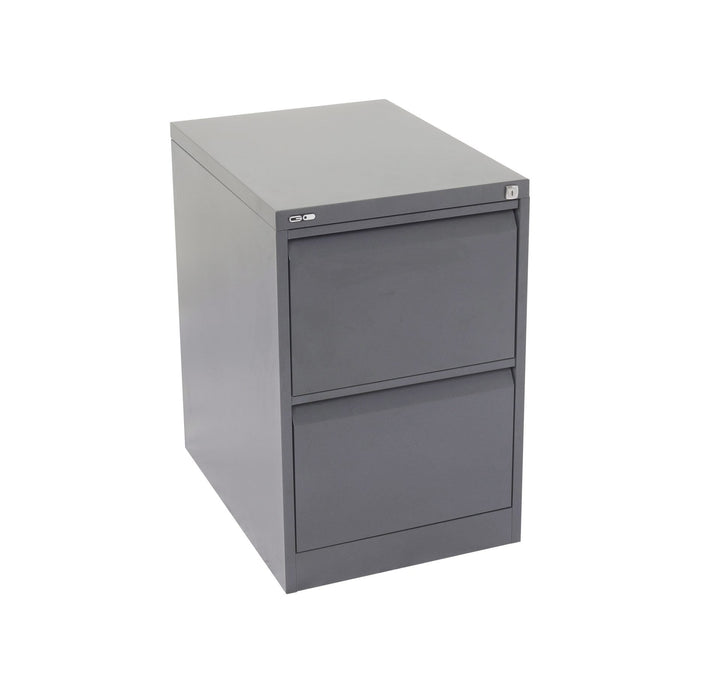 GO Steel Filing Cabinet - 2 Drawer - Graphite