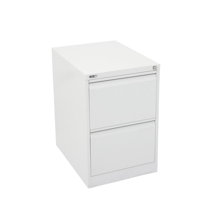 GO Steel Filing Cabinet - 2 Drawer - White