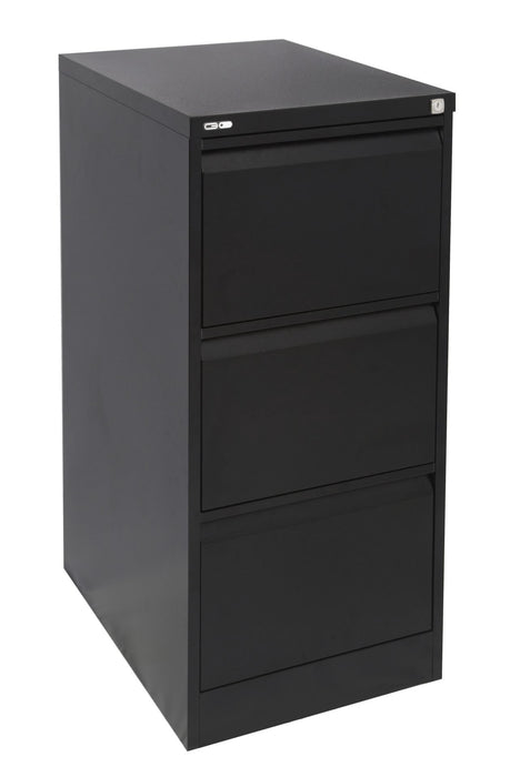 GO Steel Filing Cabinet - 3 Drawer - Black