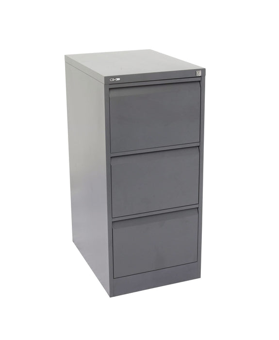 GO Steel Filing Cabinet - 3 Drawer - Graphite